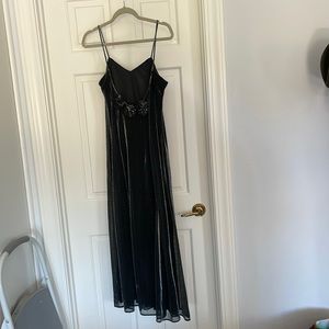 Vintage Liquid Metal Low Back Midi Dress